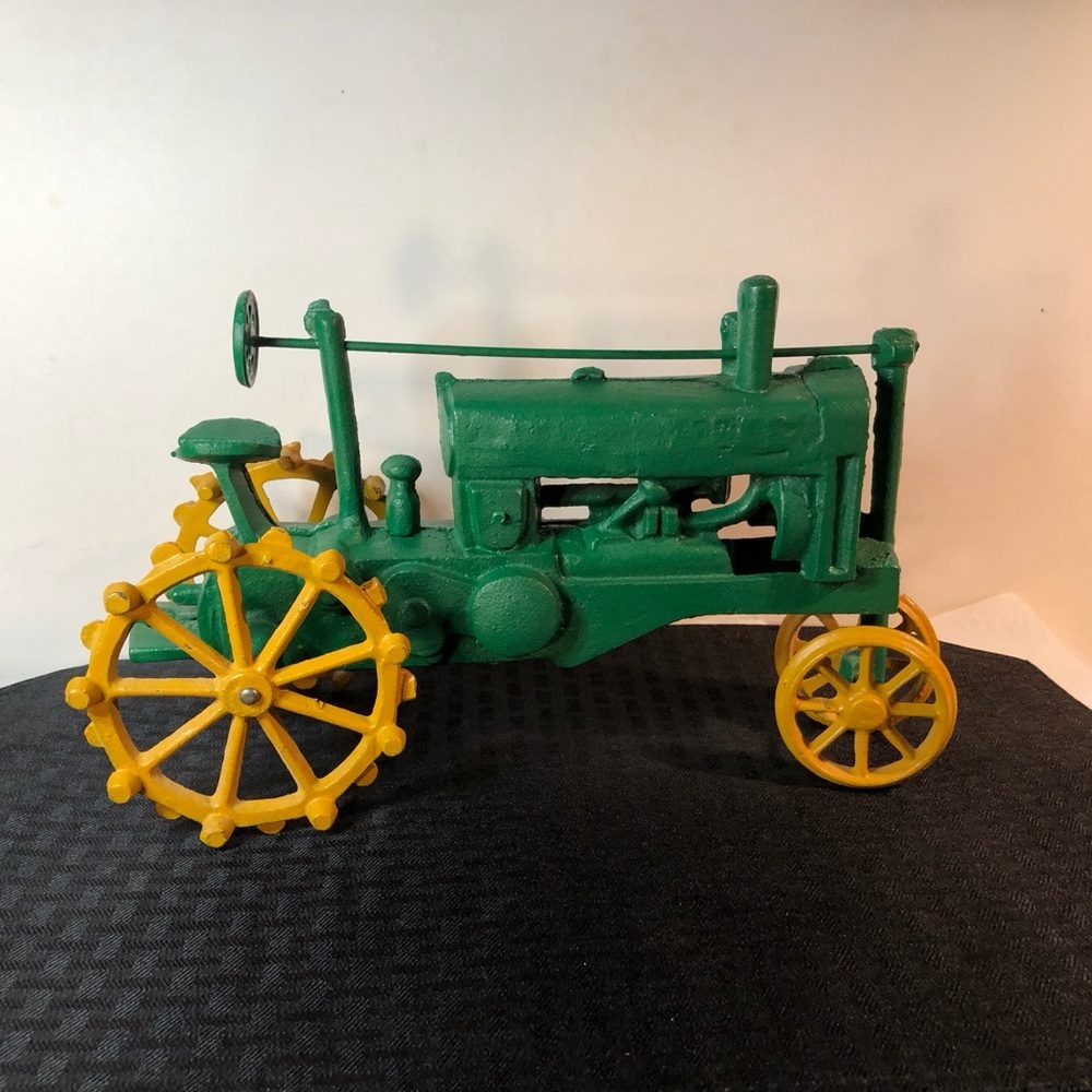 12” long Die cast Green and Yellow Toy Tractor Big!! - Picture 8 of 14